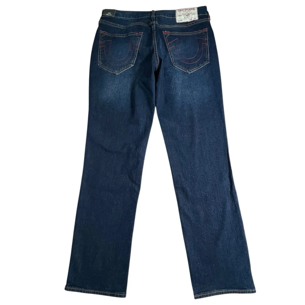 NEW‎ True Religion Mens 32X32 Geno Relaxed Slim Dark Wash Jeans MSRP $159